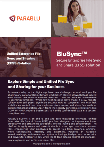 BluSync™ Secure Enterprise File Sync and Share (EFSS) solution