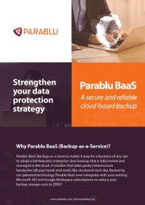 Backup as a Service (BaaS)