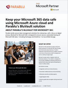 BluVault - Microsoft 365 Backup using Microsoft Azure