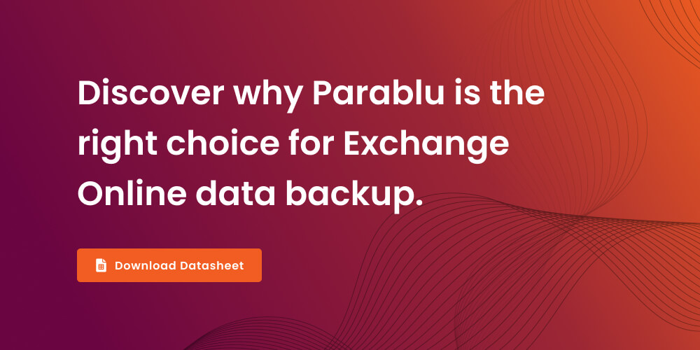 Exchange online backup Data Sheet